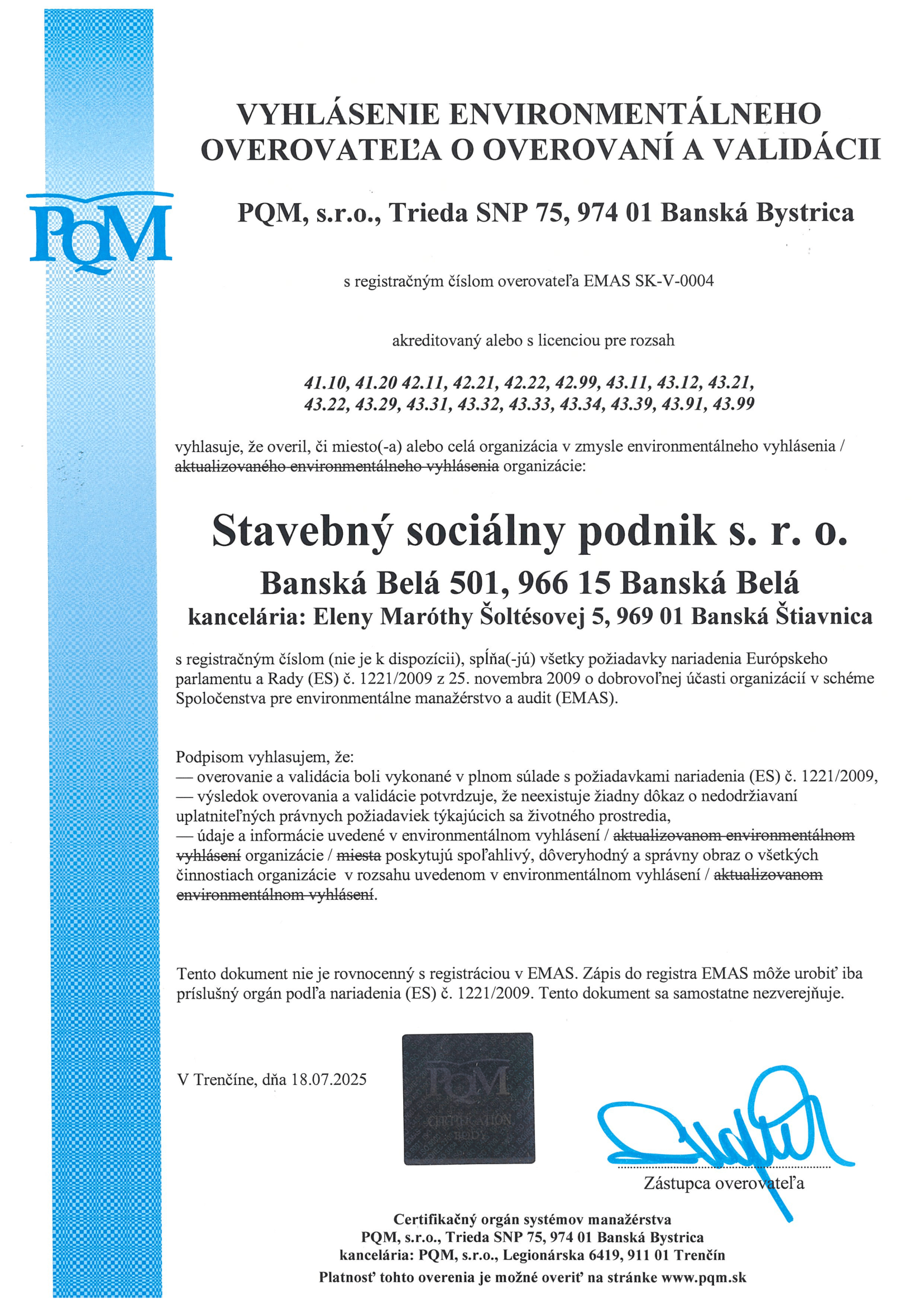 Dosiahnuté certifikáty 2